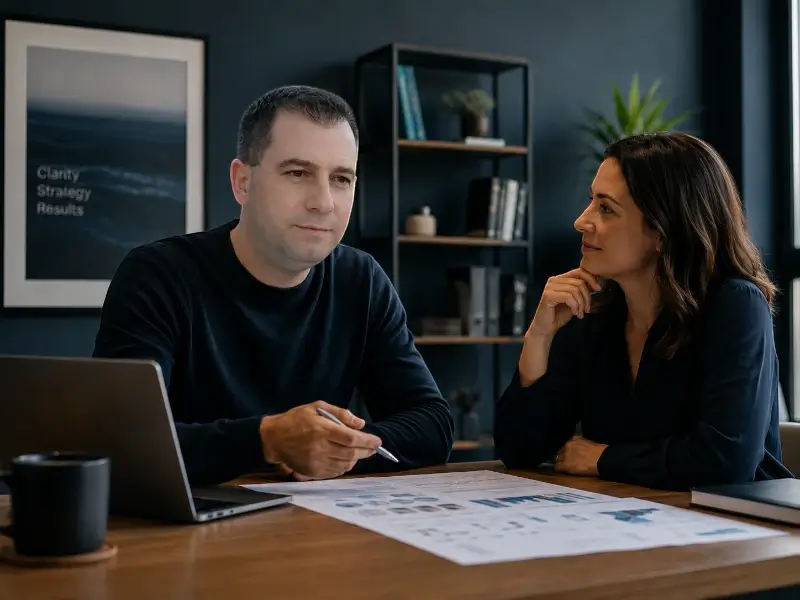 Icon SEO DMA cu balon de mesaj și avion de hârtie pentru comunicare digitală, consultanță și contact rapid.