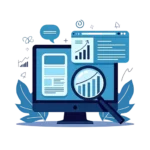 Icon pentru analiză concurență SEO în cadrul auditului SEO gratuit, cu comparație între site-uri și oportunități de creștere.